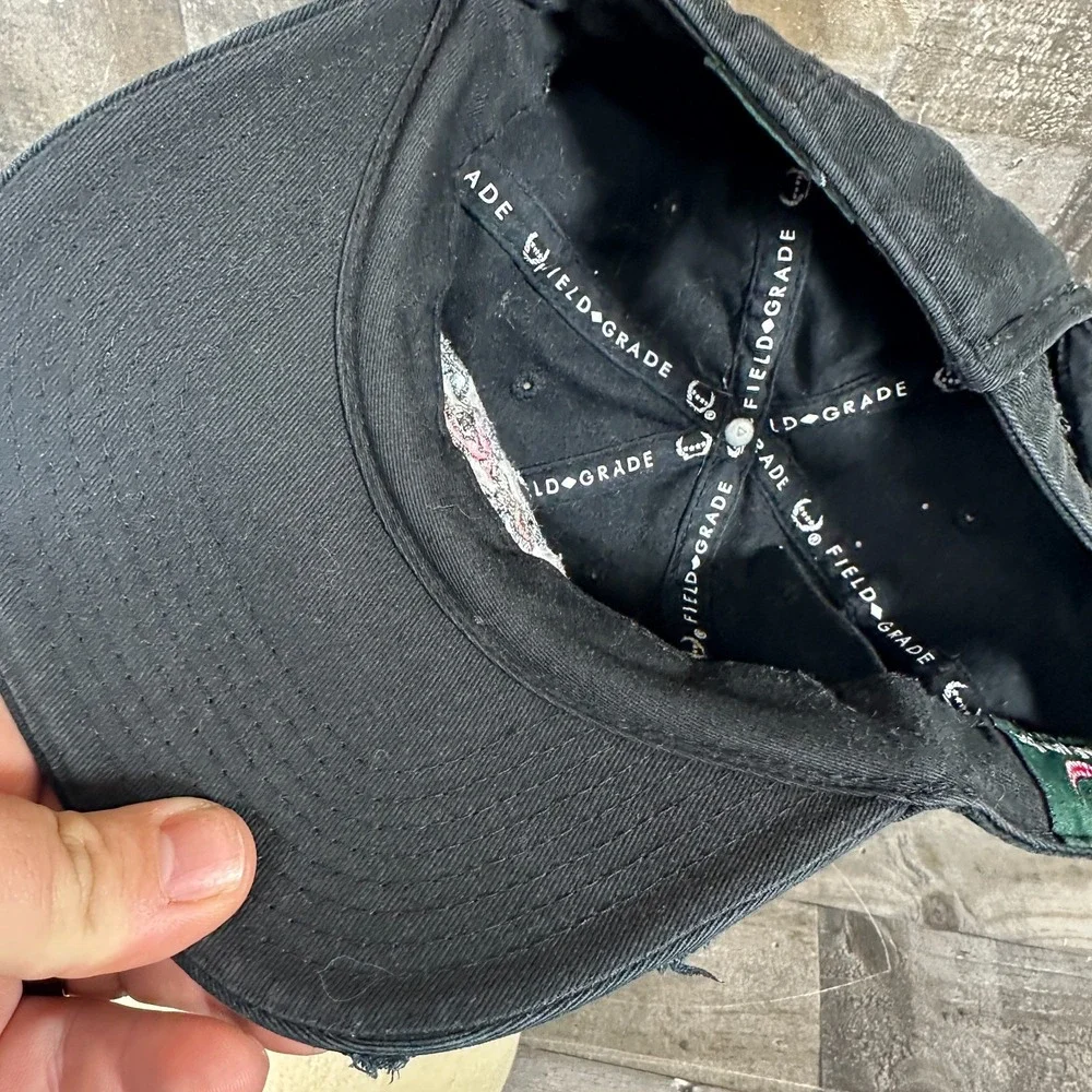 Field Grade Black Money Monsters  Grateful Dead Hat Cap Adjustable Distressed